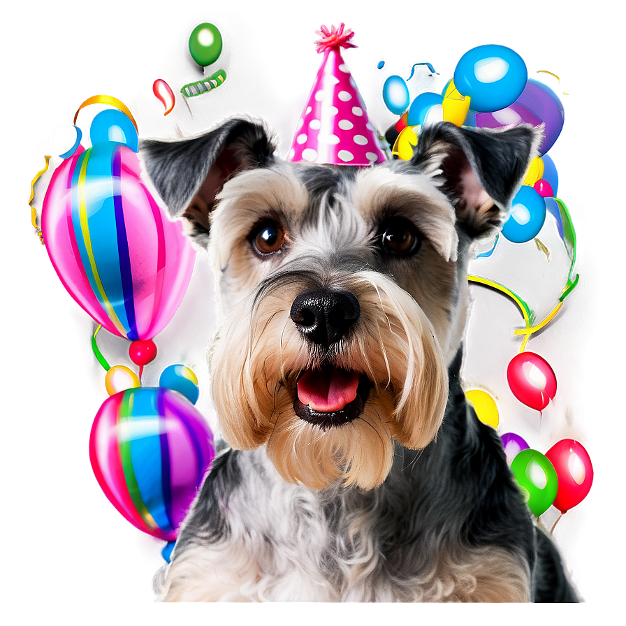 Schnauzer Birthday Party Png Ceb PNG Image