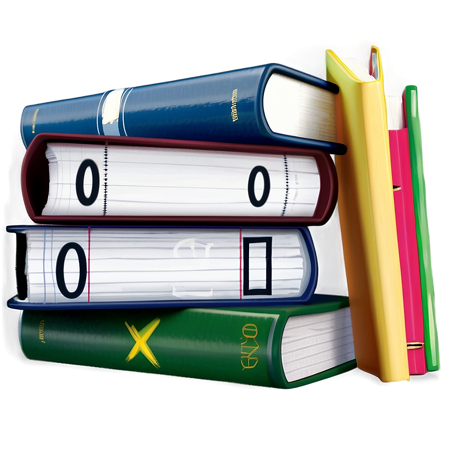 School Books Stack Png 05252024 PNG Image