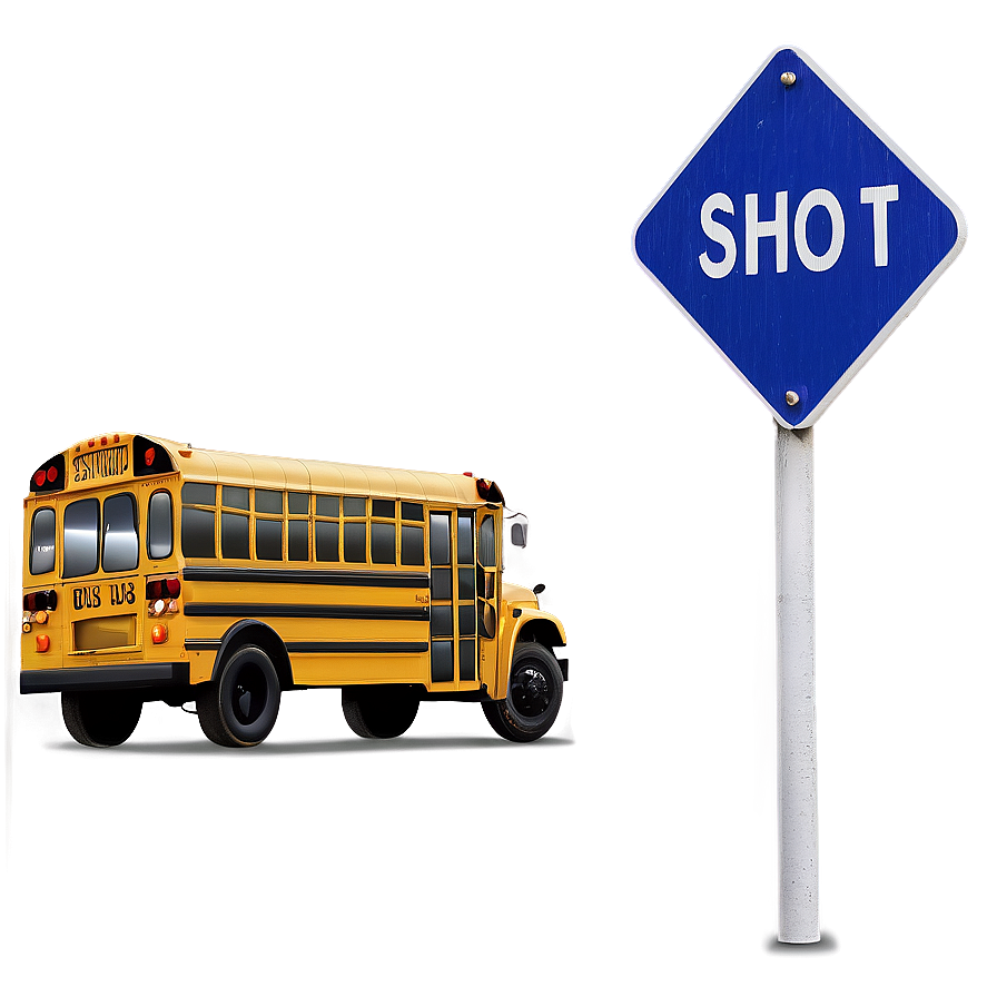 School Bus Passing Sign Png Wmv9 PNG Image