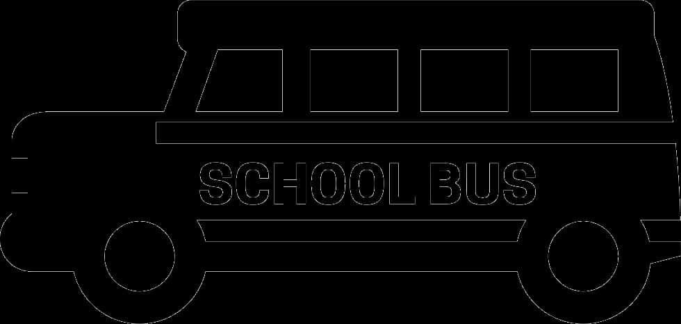 School Bus Silhouette Graphic PNG Image