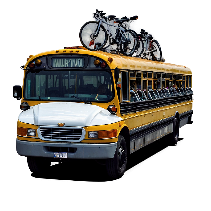 School Bus With Bicycle Rack Png 88 PNG Image