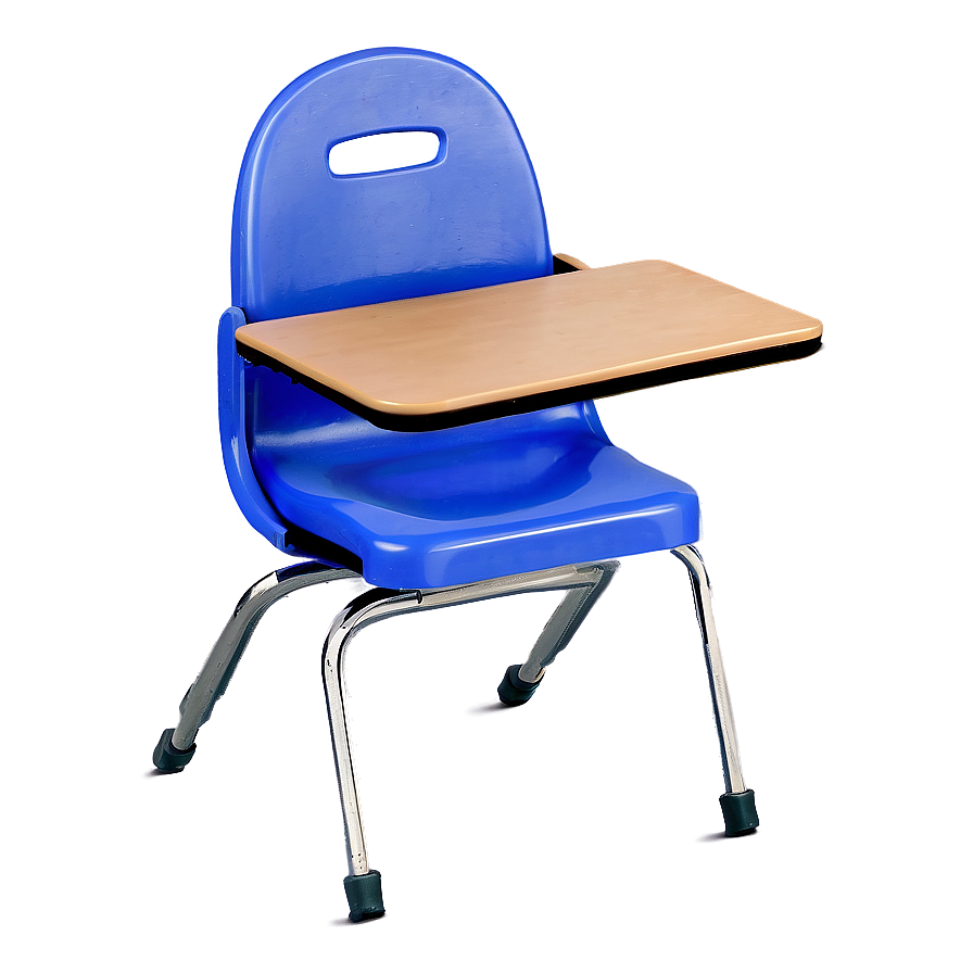 School Chair With Writing Pad Png 06212024 PNG Image