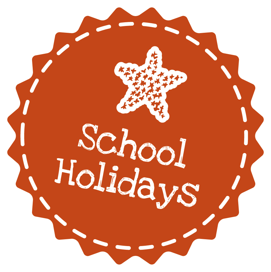 School Holidays Stamp Graphic PNG Image