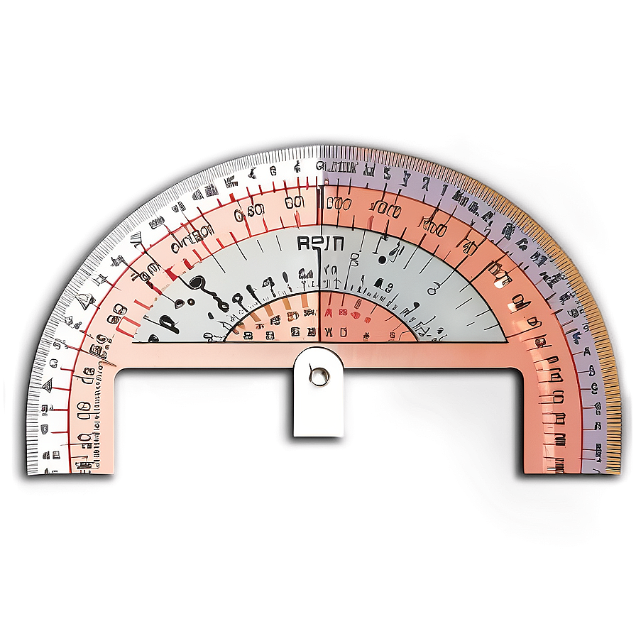 School Protractor Design Png 38 PNG Image