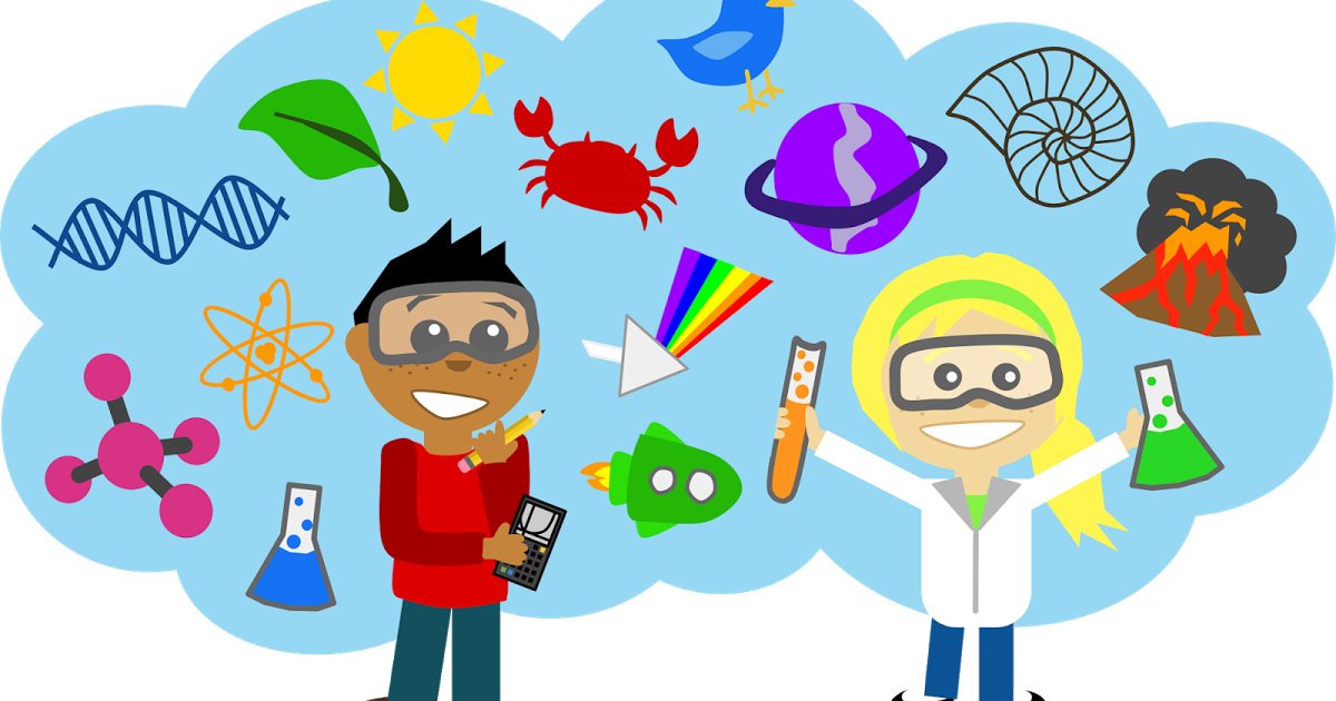 Science Themed Cartoon Characters PNG Image