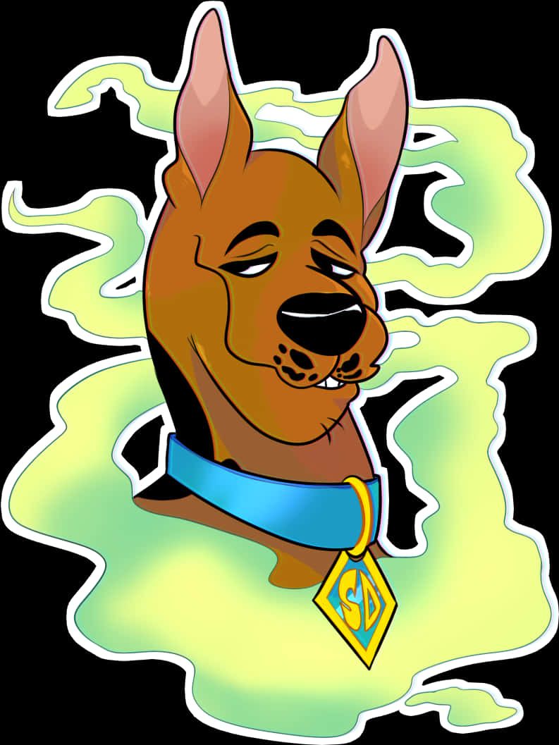 Scooby Doo Animated Portrait PNG Image