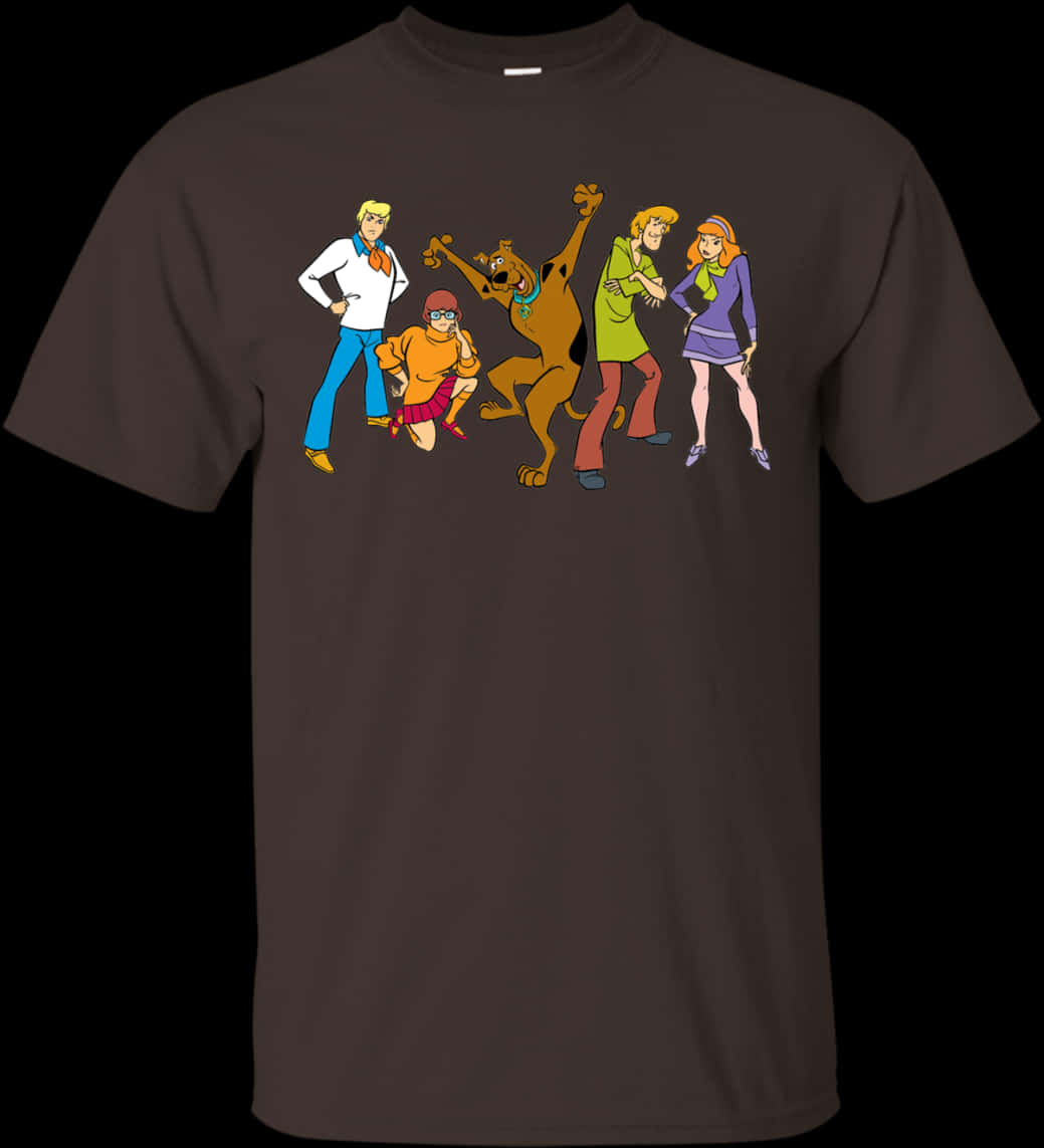 Scooby Doo Character T Shirt Design PNG Image