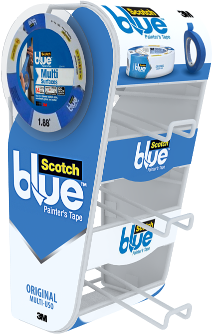 Scotch Blue Painters Tape Display Stand PNG Image