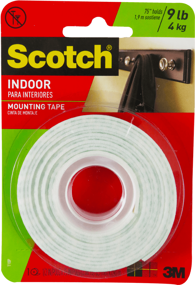 Scotch Indoor Mounting Tape Packaging PNG Image