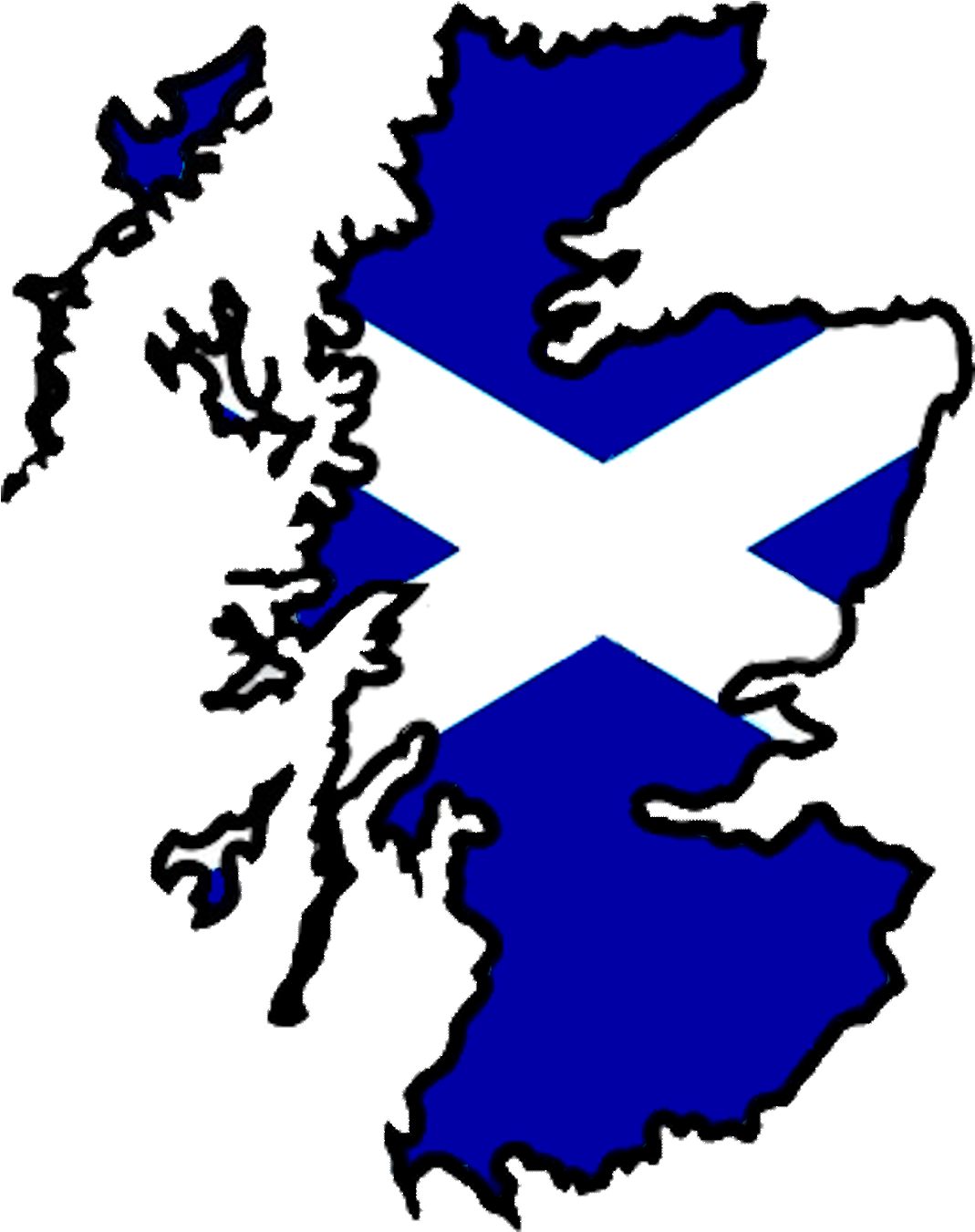 Scotland Mapwith Flag PNG Image