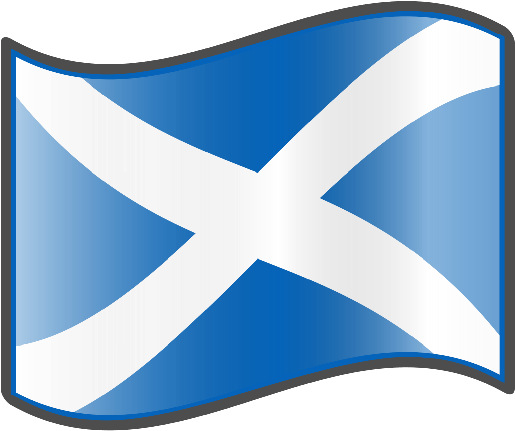 Scottish Flag Waving PNG Image