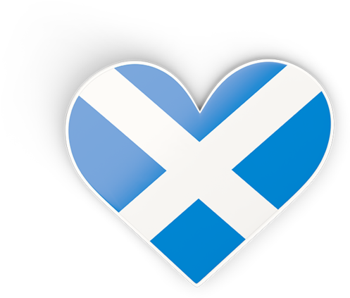 Scottish Love Heart Flag PNG Image