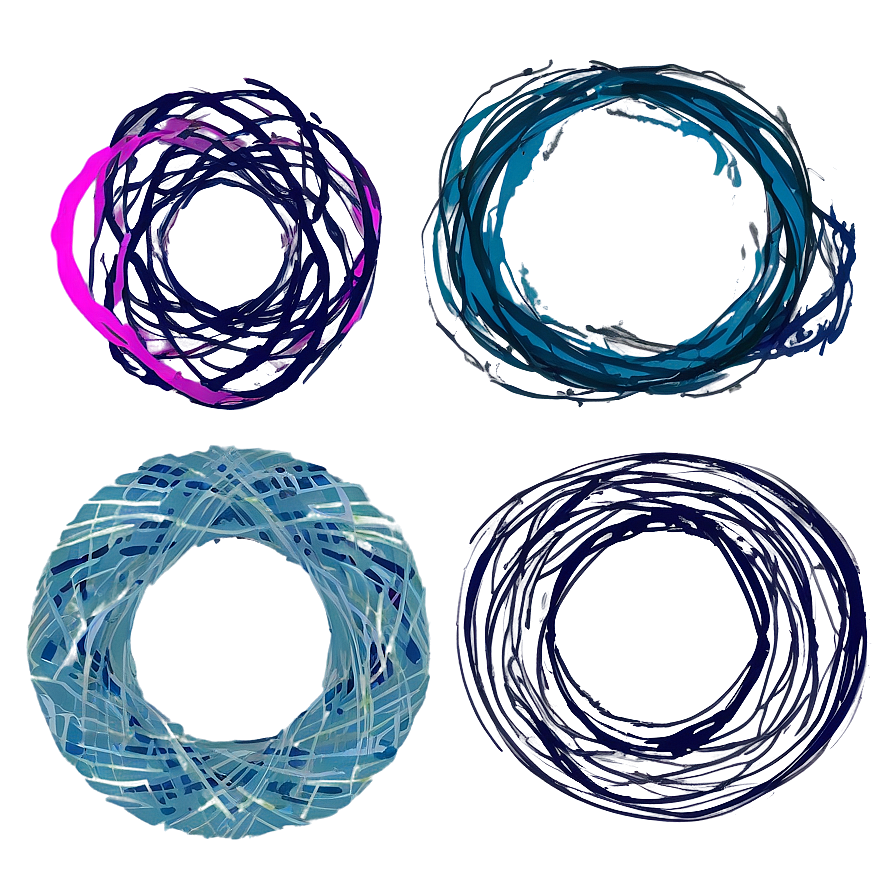 Scribble Circle Shapes Png Iei PNG Image