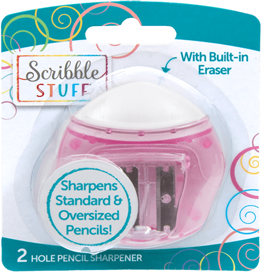 Scribble Stuff Pencil Sharpener Packaging PNG Image