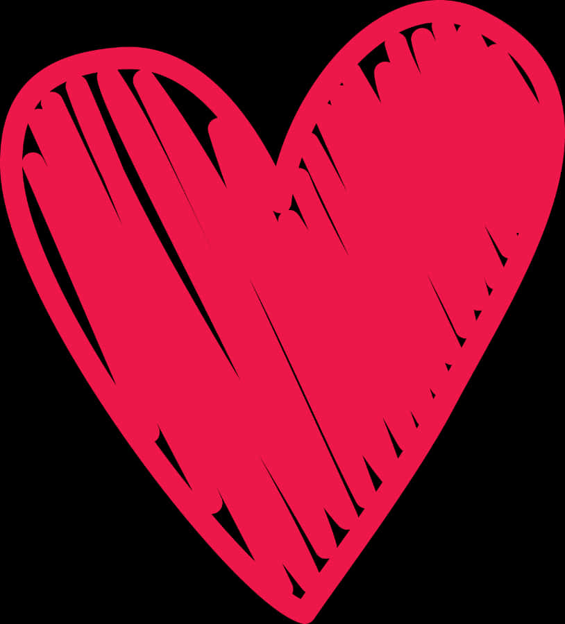 Scribbled Heart Graphic PNG Image