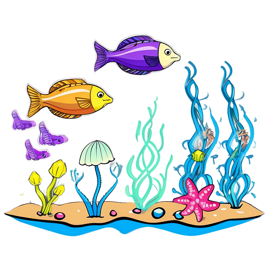 Sea Life Coloring Page Png Tai6 PNG Image