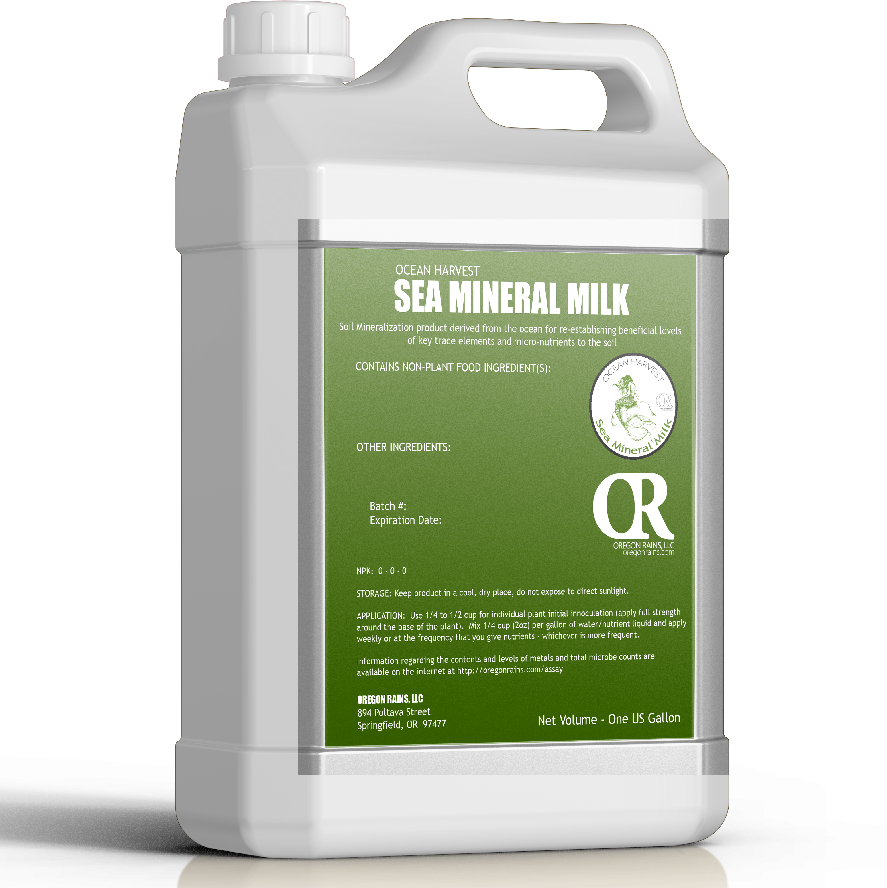 Sea Mineral Milk Container PNG Image