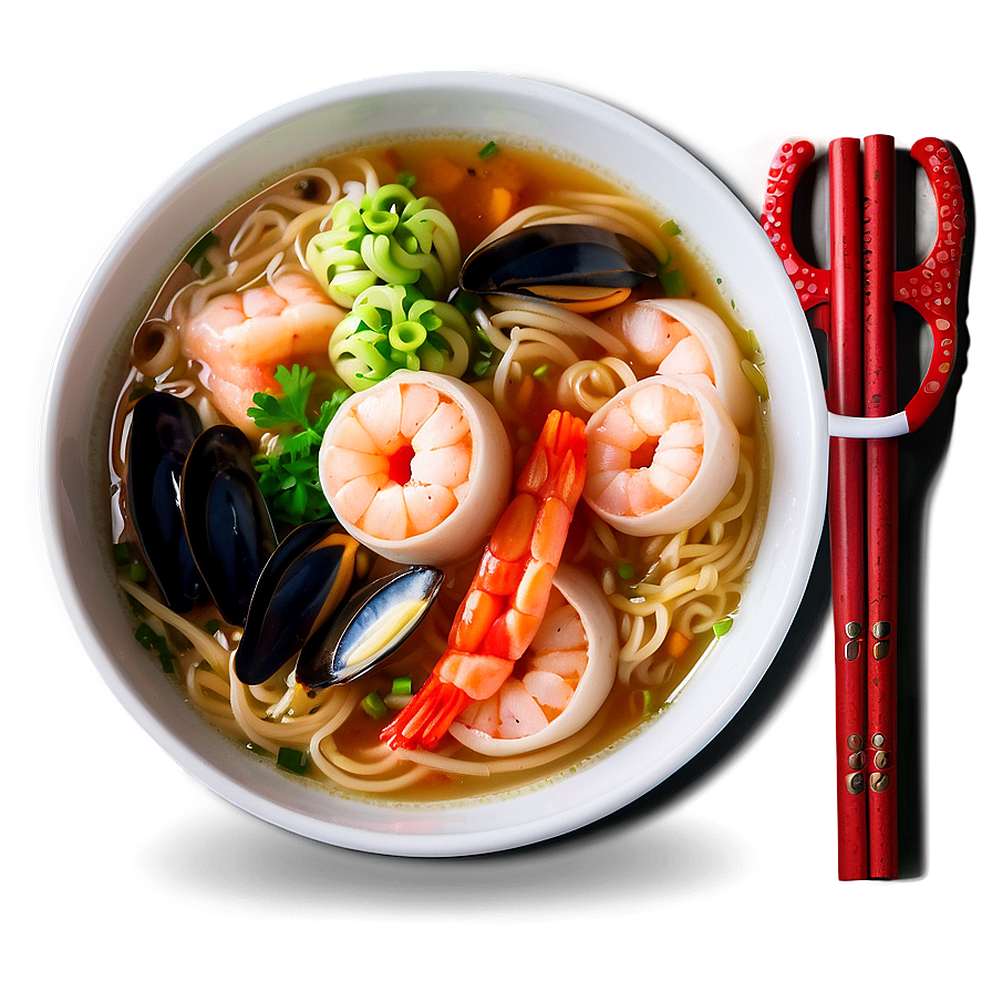 Seafood Ramen Delight Png Inc PNG Image