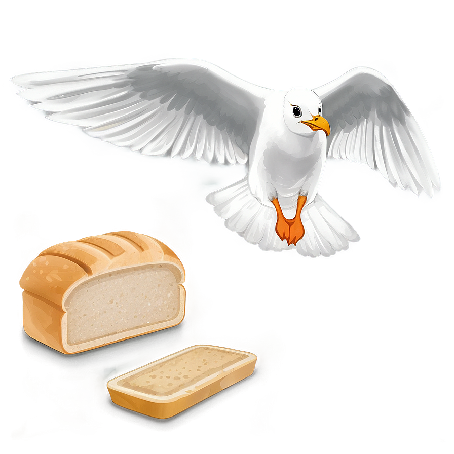 Seagull With Bread Png 82 PNG Image