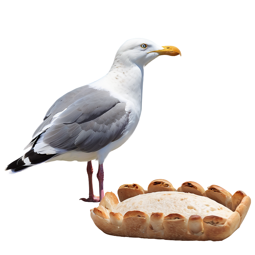 Seagull With Bread Png Hjo PNG Image