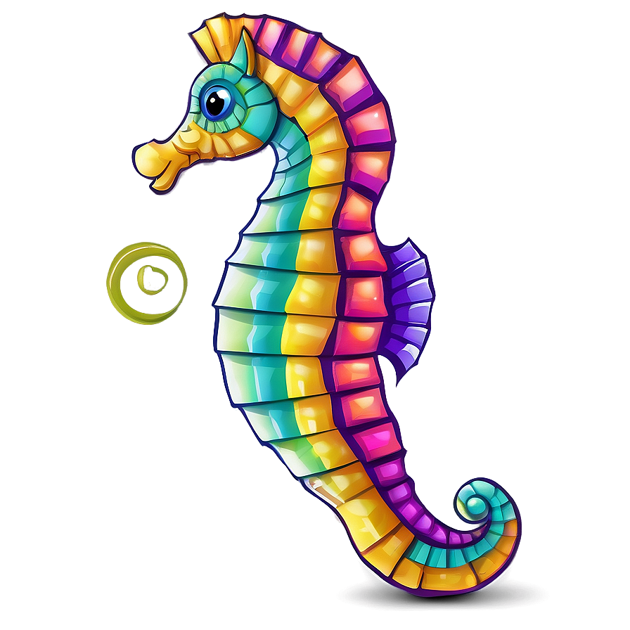 Seahorse Cartoon Style Png Ral PNG Image