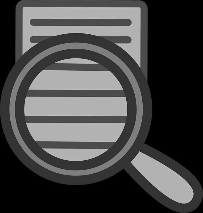 Search Icon Magnifying Glass Document PNG Image