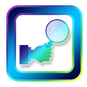 Search Icon Neon Glow PNG Image