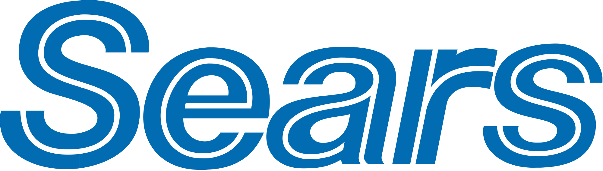 Sears Logo Blue Background PNG Image