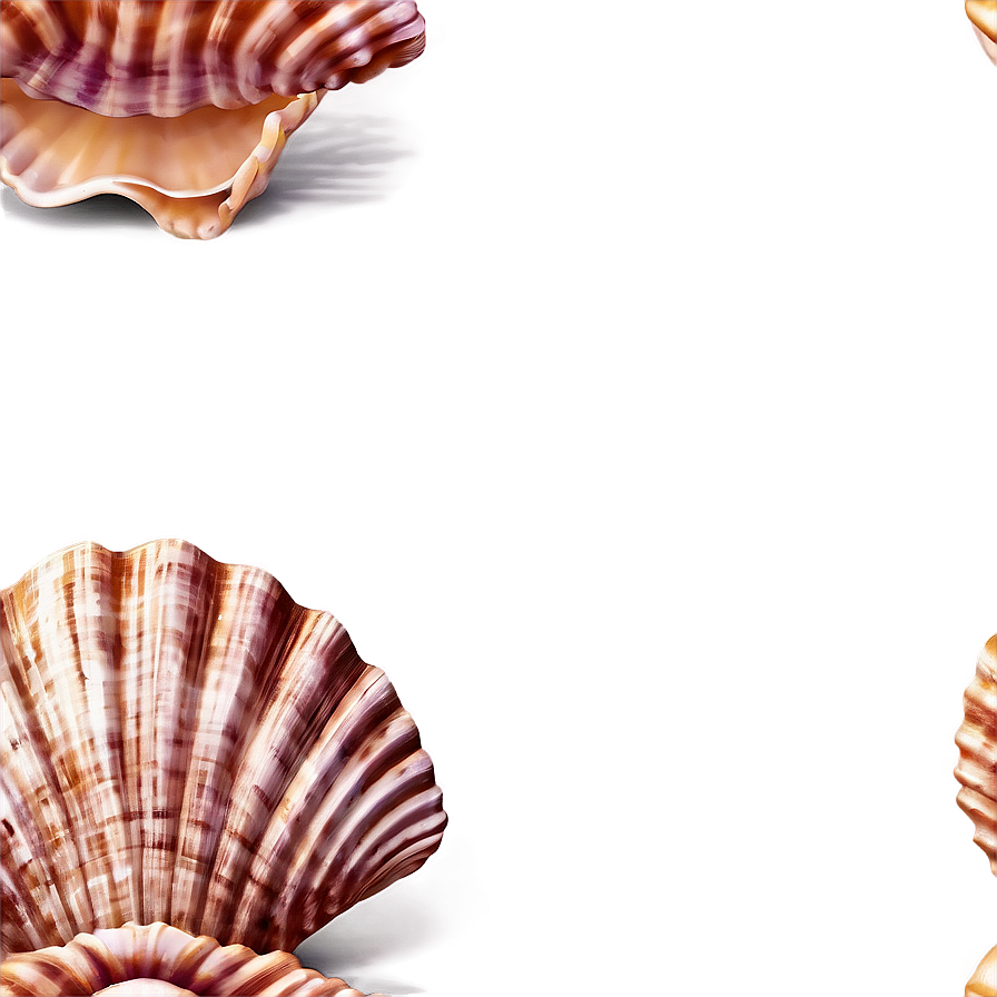 Seashell With Ocean Background Clipart Png Wws76 PNG Image