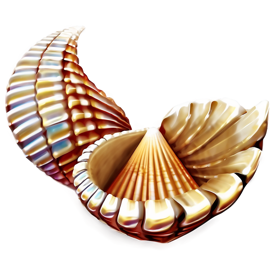 Seashell With Sea Waves Png Gvt99 PNG Image