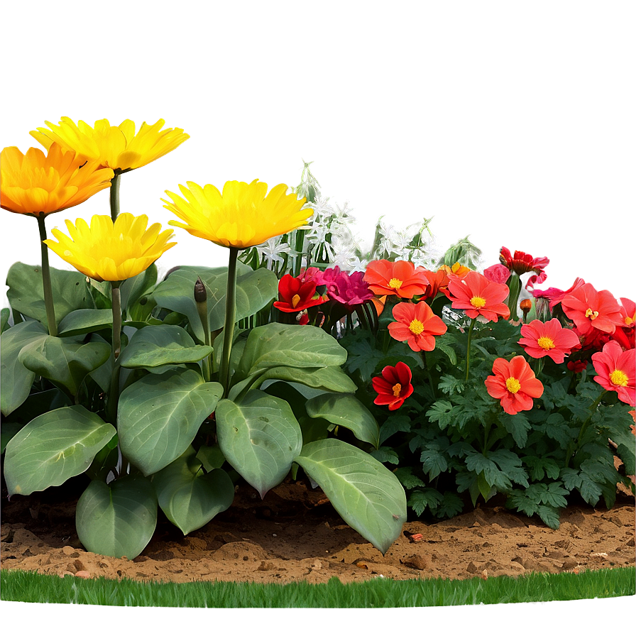 Seasonal Flower Bed Png Lgh PNG Image