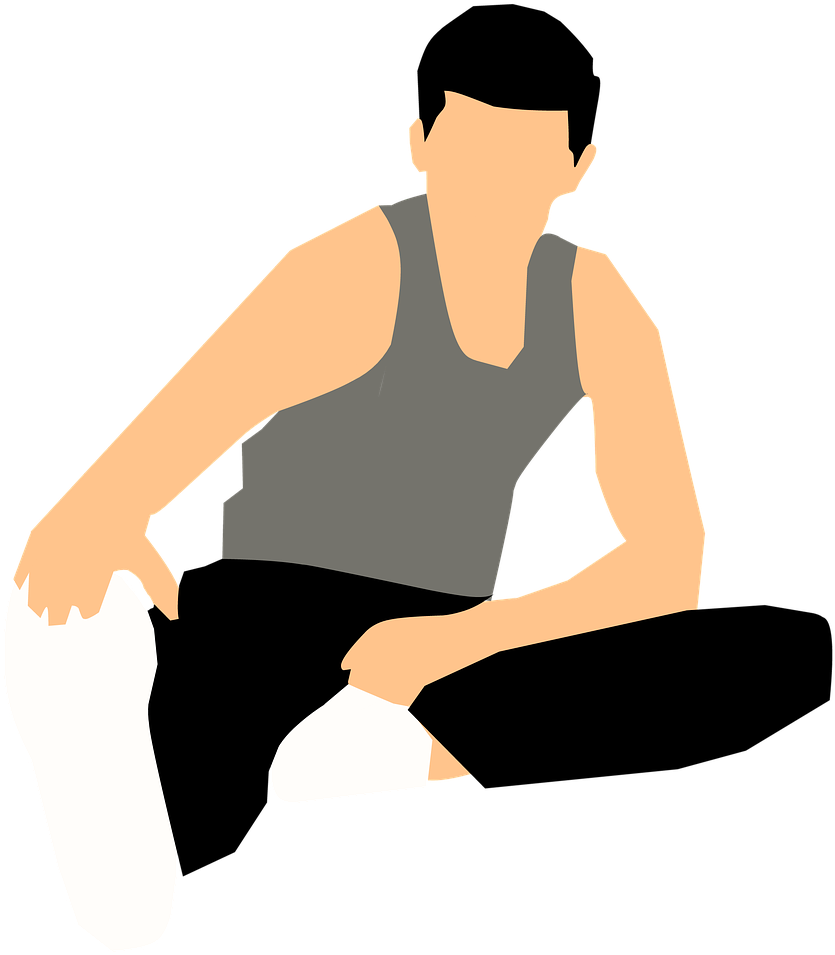 Seated_ Hamstring_ Stretch_ Illustration PNG Image