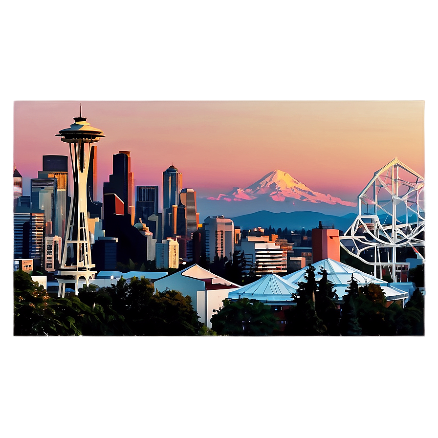 Seattle Skyline From Kerry Park Png Nin28 PNG Image