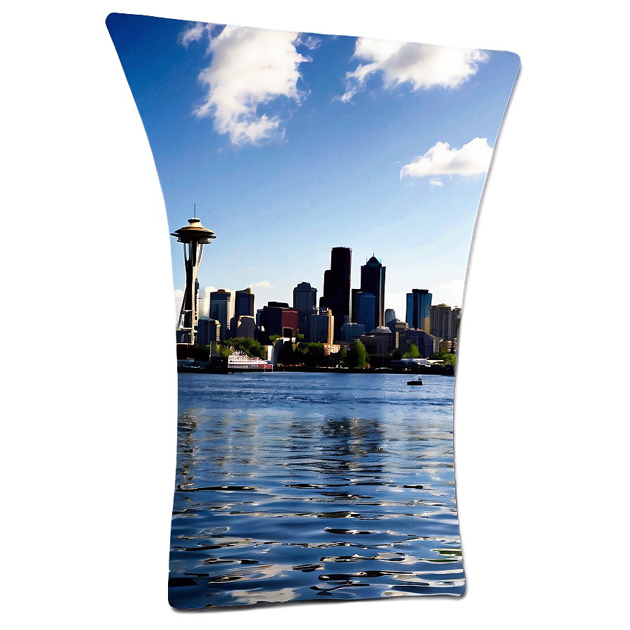 Seattle Skyline Reflection In Water Png 6 PNG Image