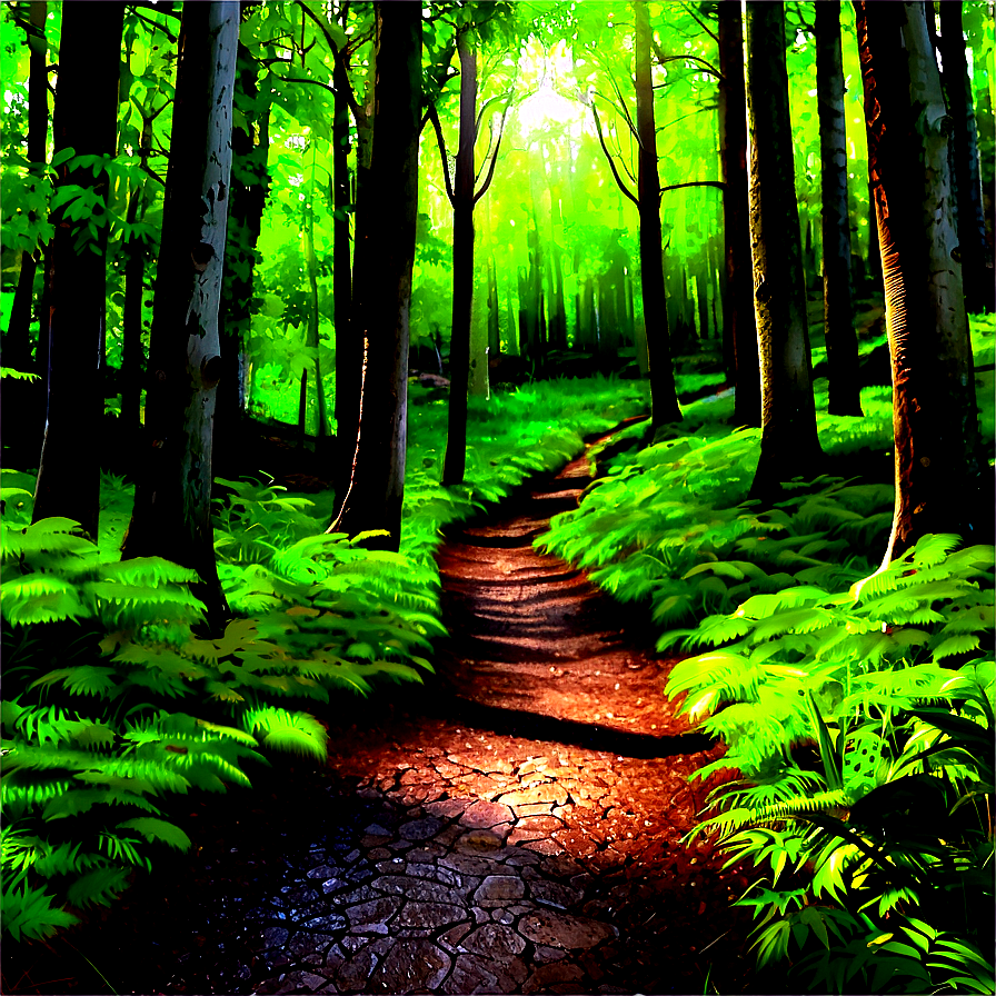 Secluded Woodland Path Png Ctt26 PNG Image