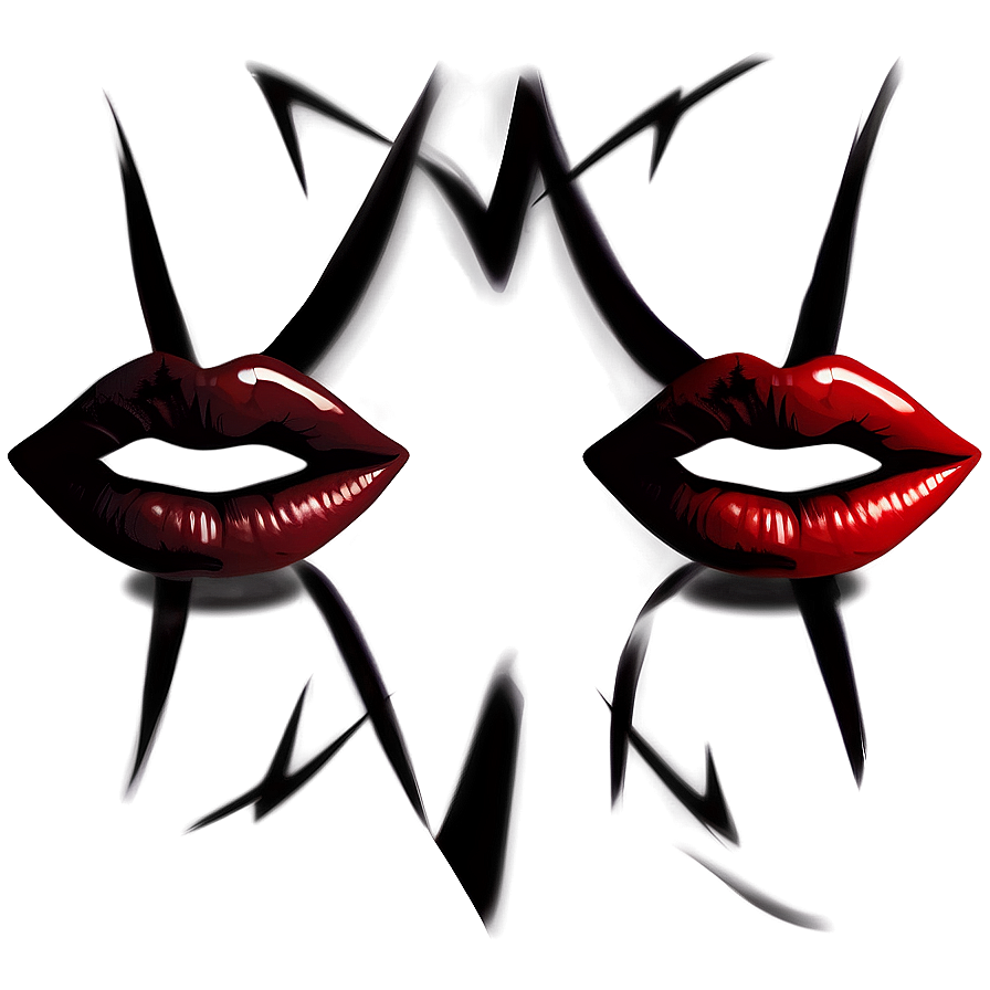 Seductive Red Lips Artwork Png Qod PNG Image