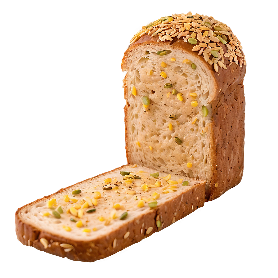 Seed Topped Bread Slice Png Bma PNG Image