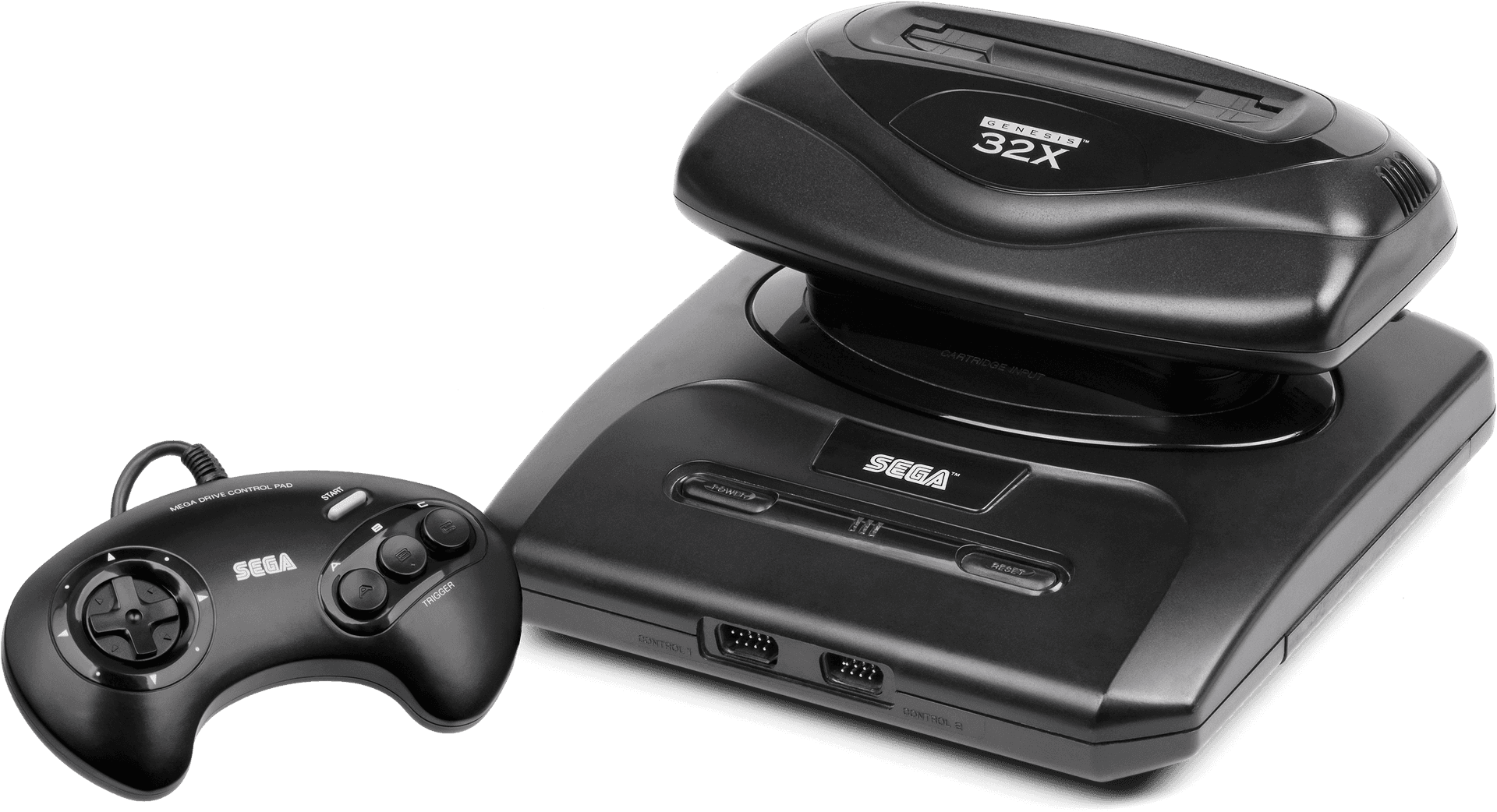 Sega Genesis32 X Consolewith Controller PNG Image