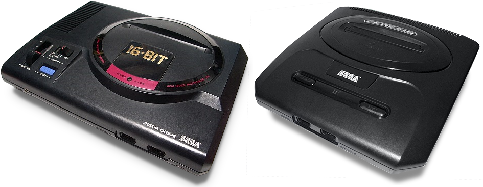 Sega Genesisand Mega Drive Consoles PNG Image