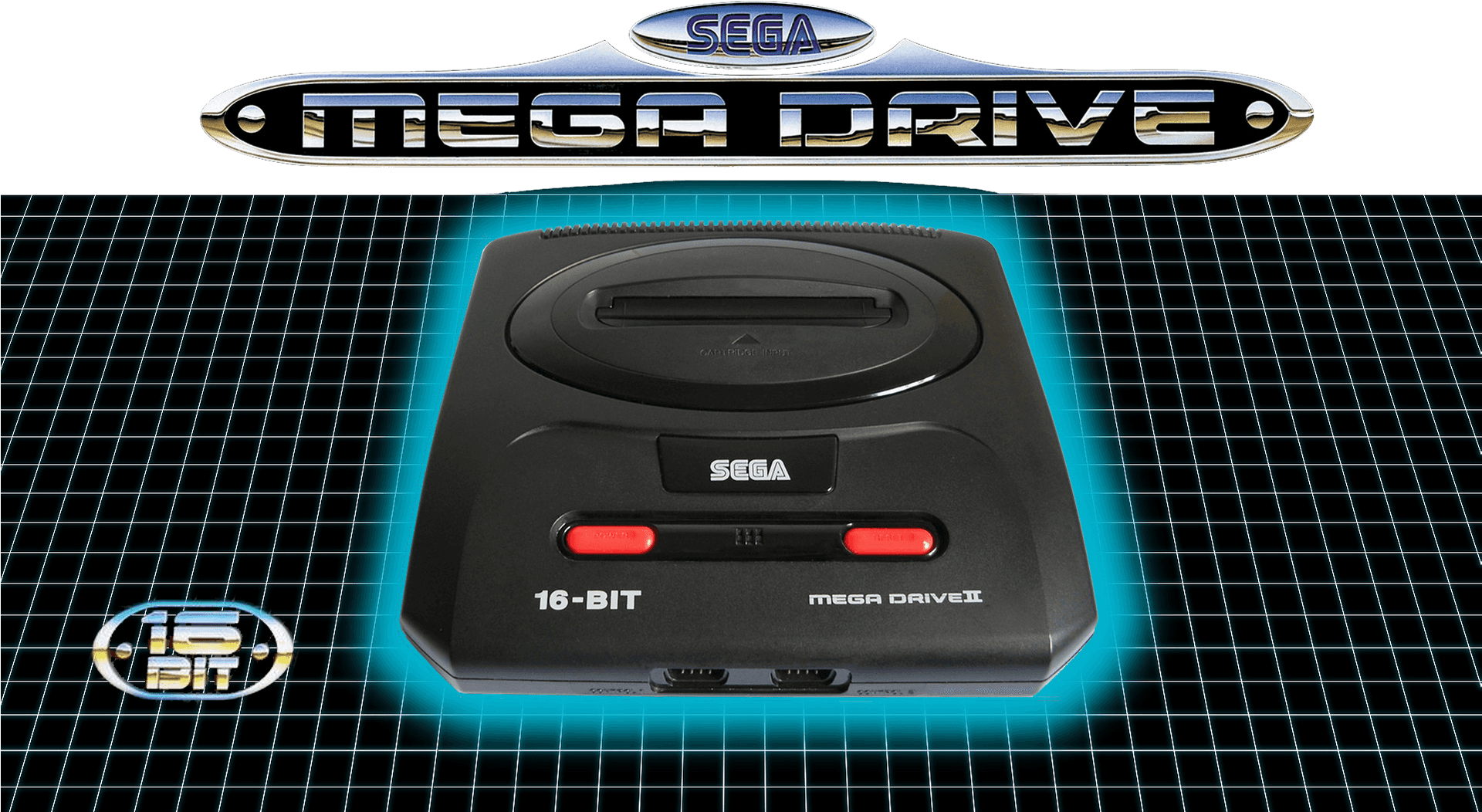 Sega Mega Drive Console Retro Gaming PNG Image