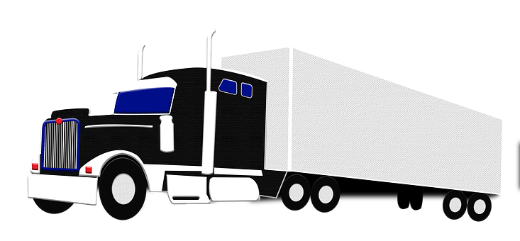 Semi Truck Silhouette PNG Image