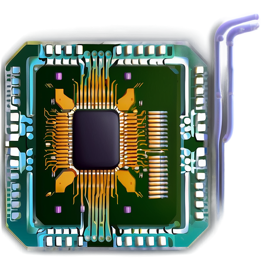 Semiconductor Microchip Vector Png Rqr PNG Image