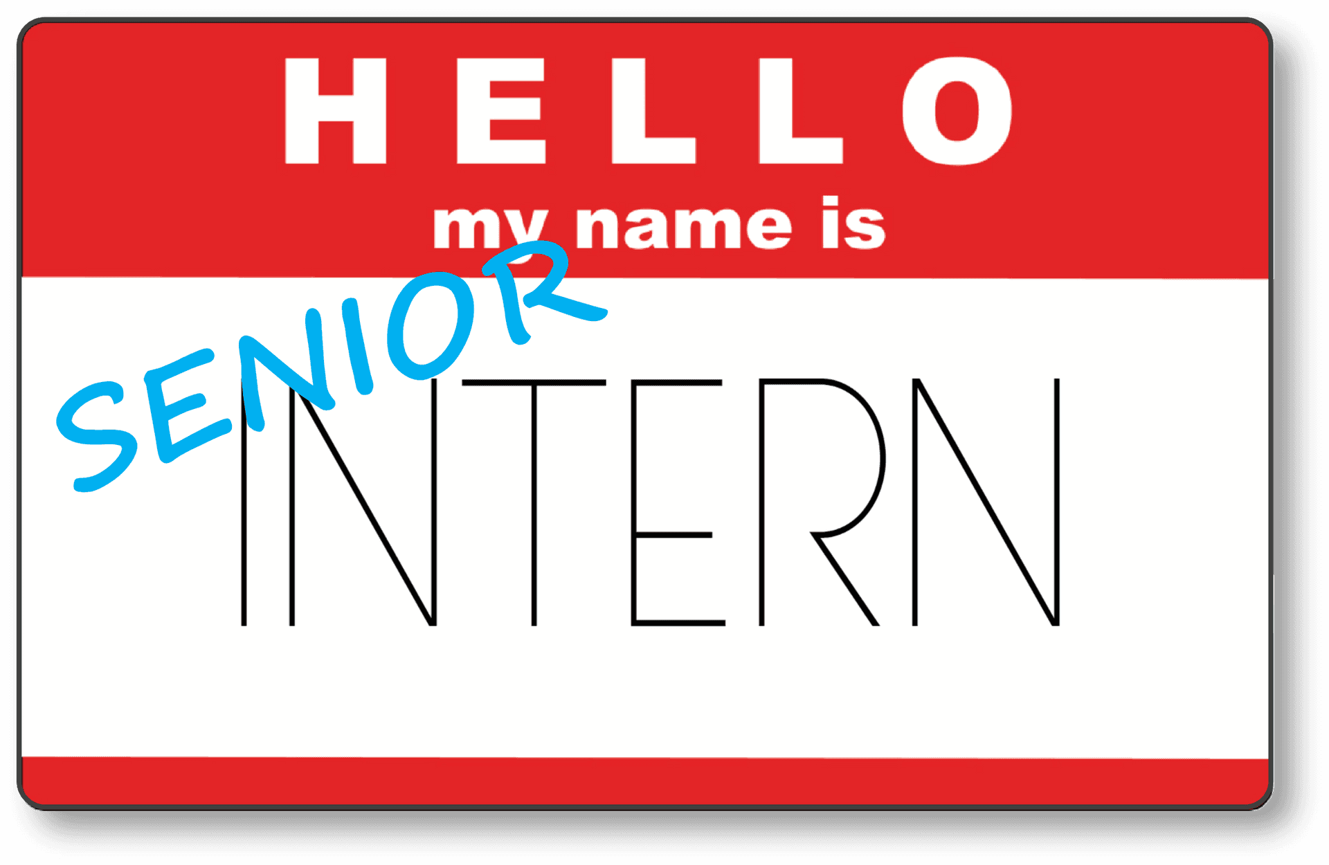 Senior Intern Name Tag PNG Image