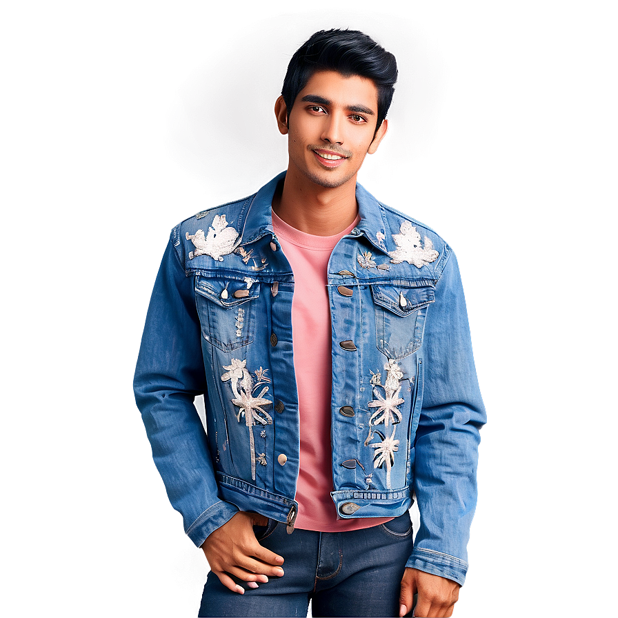 Sequin Denim Jacket Png 06132024 PNG Image