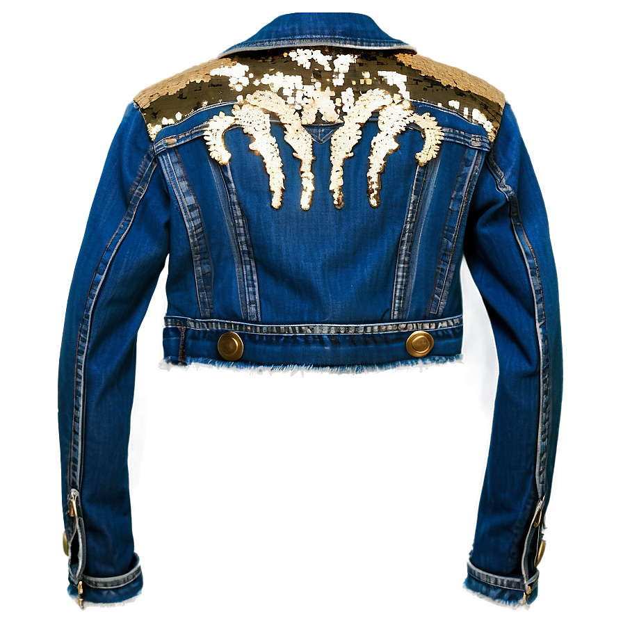 Sequin Denim Jacket Png Dbj15 PNG Image