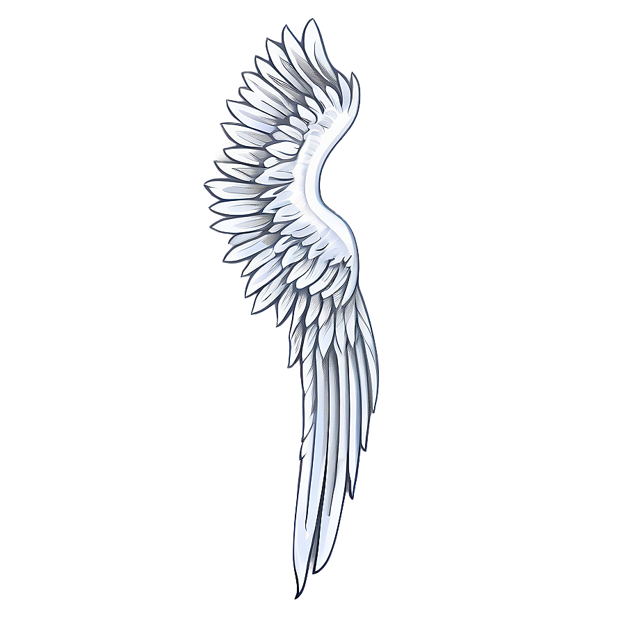 Seraphic White Wings Drawing Png Djp PNG Image