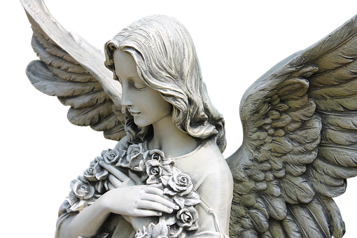 Serene Angel Sculpture PNG Image