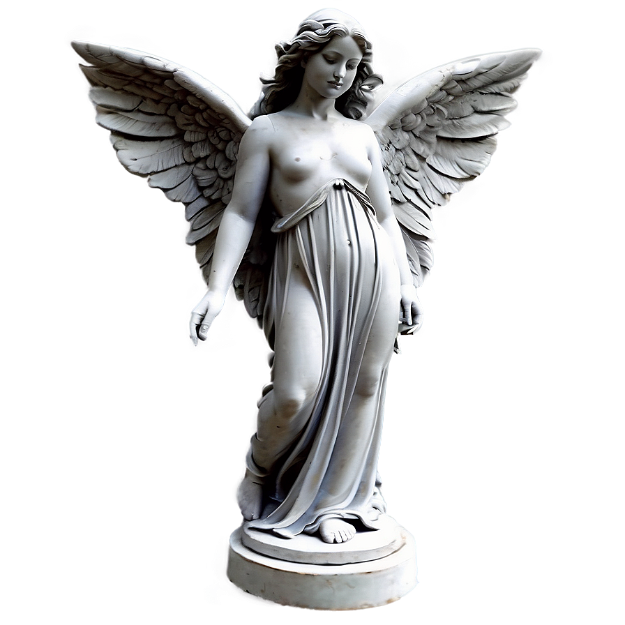 Serene Angel Sculpture Png Xqm PNG Image