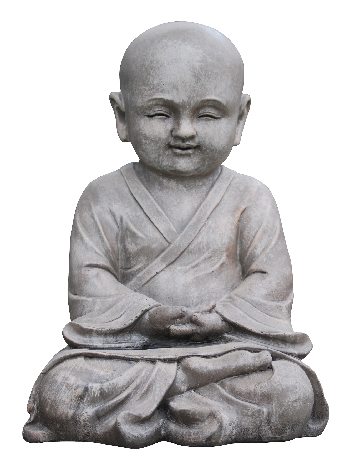 Serene Child Monk Statue PNG Image