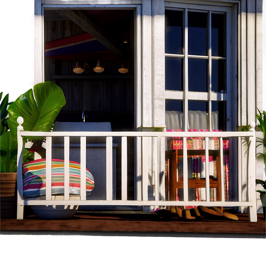 Serene Cottage Balcony Png Gll66 PNG Image